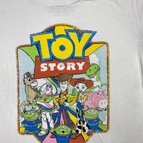 1990's Disney Soft White Toy Story Short Tee - Picture 2 of 5
